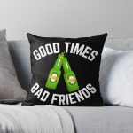 Good Times Bad Friends Vintage Mens Boys Throw Pillow RB1111 product Offical Bad-Friends Merch