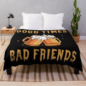 GOOD TIMES BAD FRIENDS Throw Blanket RB1111 product Offical Bad-Friends Merch