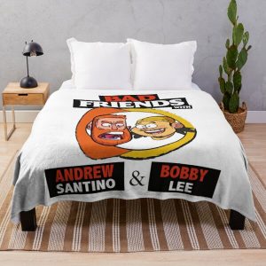 BAD FRIENDS PODCAST - BOBBY LEE - ANDREW SANTINO Throw Blanket RB1111 product Offical Bad-Friends Merch