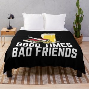 Good Times Bad Friends Quote Mens Boys Throw Blanket RB1111 product Offical Bad-Friends Merch