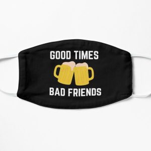 Good Times Bad Friends Retro Mens Boys Flat Mask RB1111 product Offical Bad-Friends Merch